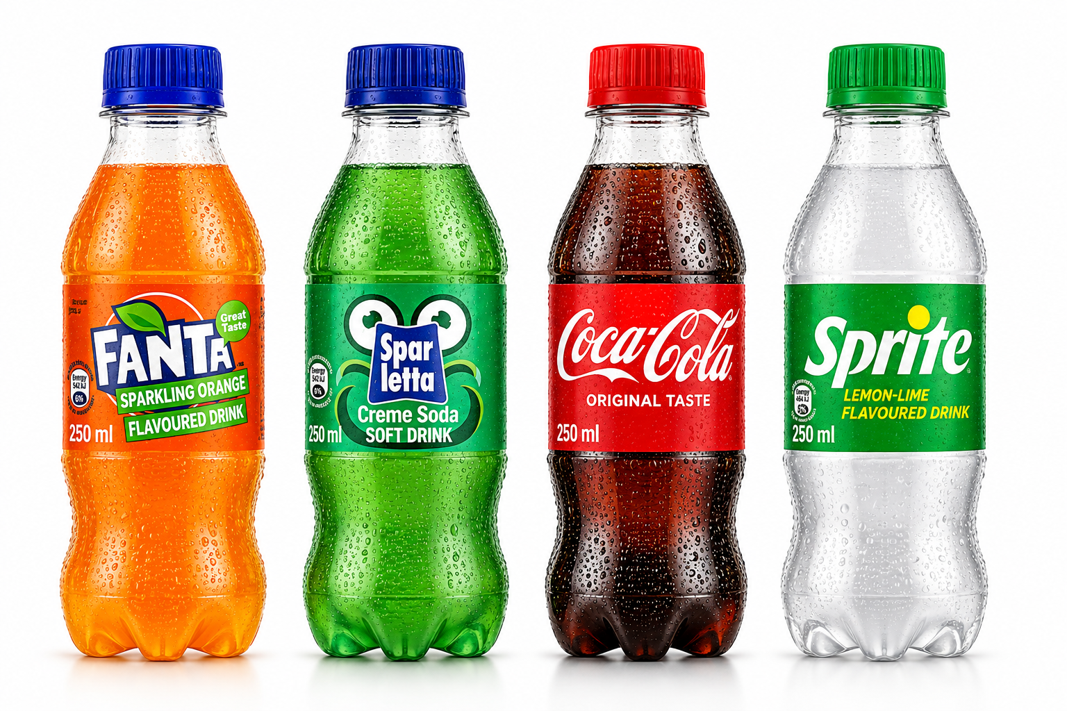COCA-COLA STONEY FANTA SPRITE PET Bottles