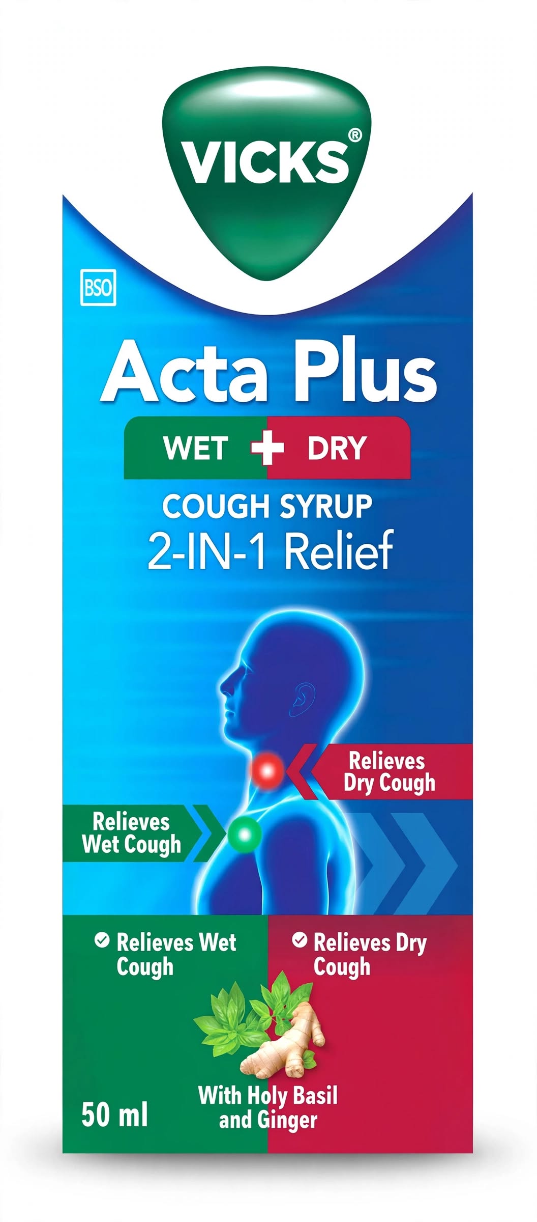VICKS Acta Plus Wet & Dry Cough Syrup