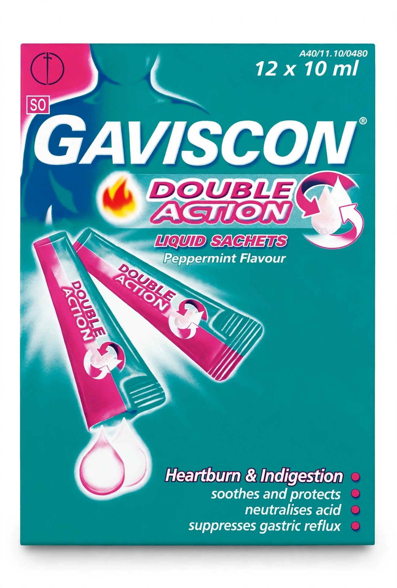Double Action Peppermint Flavour (pink) 12 x 10ml full